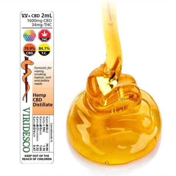 Viridesco – CBD Distillate – 2ml | BC Weed Edible Canada