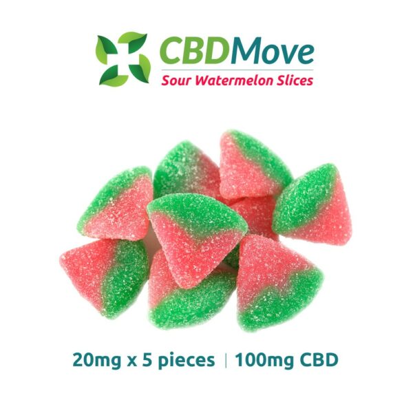 CBD Move – CBD Gummies – Watermelon – 100mg CBD | BC Weed Edible Canada