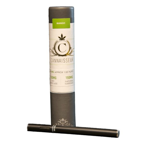 Cannaisseur – Disposable THC Distillate Pen – Mango 0.3ml | BC Weed Edible Canada