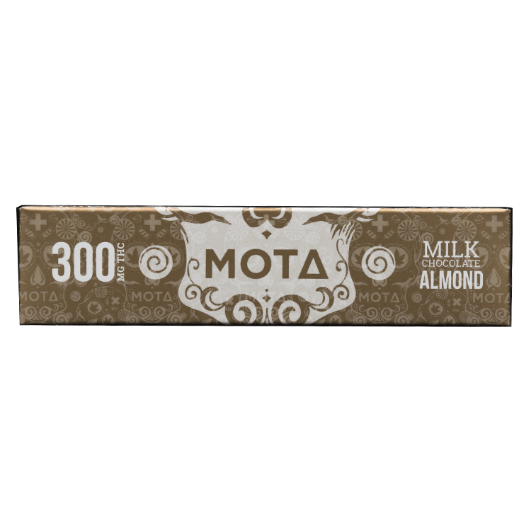 MOTA Edibles – Milk Chocolate Almond Bar – 300mg THC | BC Weed Edible Canada MOTA Edibles – Milk Chocolate Almond Bar – 300mg THC | BC Weed Edible Canada