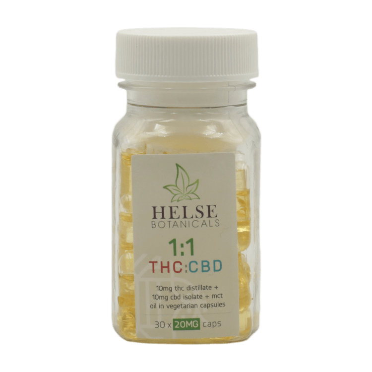 Helse Botanicals – 1:1 THC/CBD Capsules | BC Weed Edible Canada Helse Botanicals – 1:1 THC/CBD Capsules | BC Weed Edible Canada