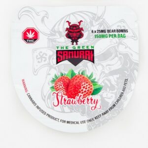 The Green Samurai – Strawberry Gummies – 150mg | BC Weed Edible Canada The Green Samurai – Strawberry Gummies – 150mg | BC Weed Edible Canada
