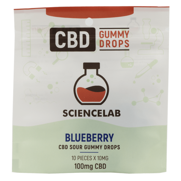 Sciencelab – CBD Sour Gummy Drops – Blueberry 100mg CBD | BC Weed Edible Canada