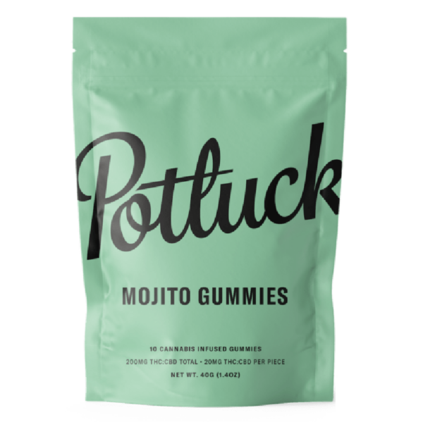 Potluck Extracts – Mojito Gummies (1:1) – 100mg THC / 100mg CBD | BC Weed Edible Canada