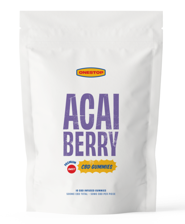 OneStop – Açai Berry CBD Gummies 500mg | BC Weed Edible Canada
